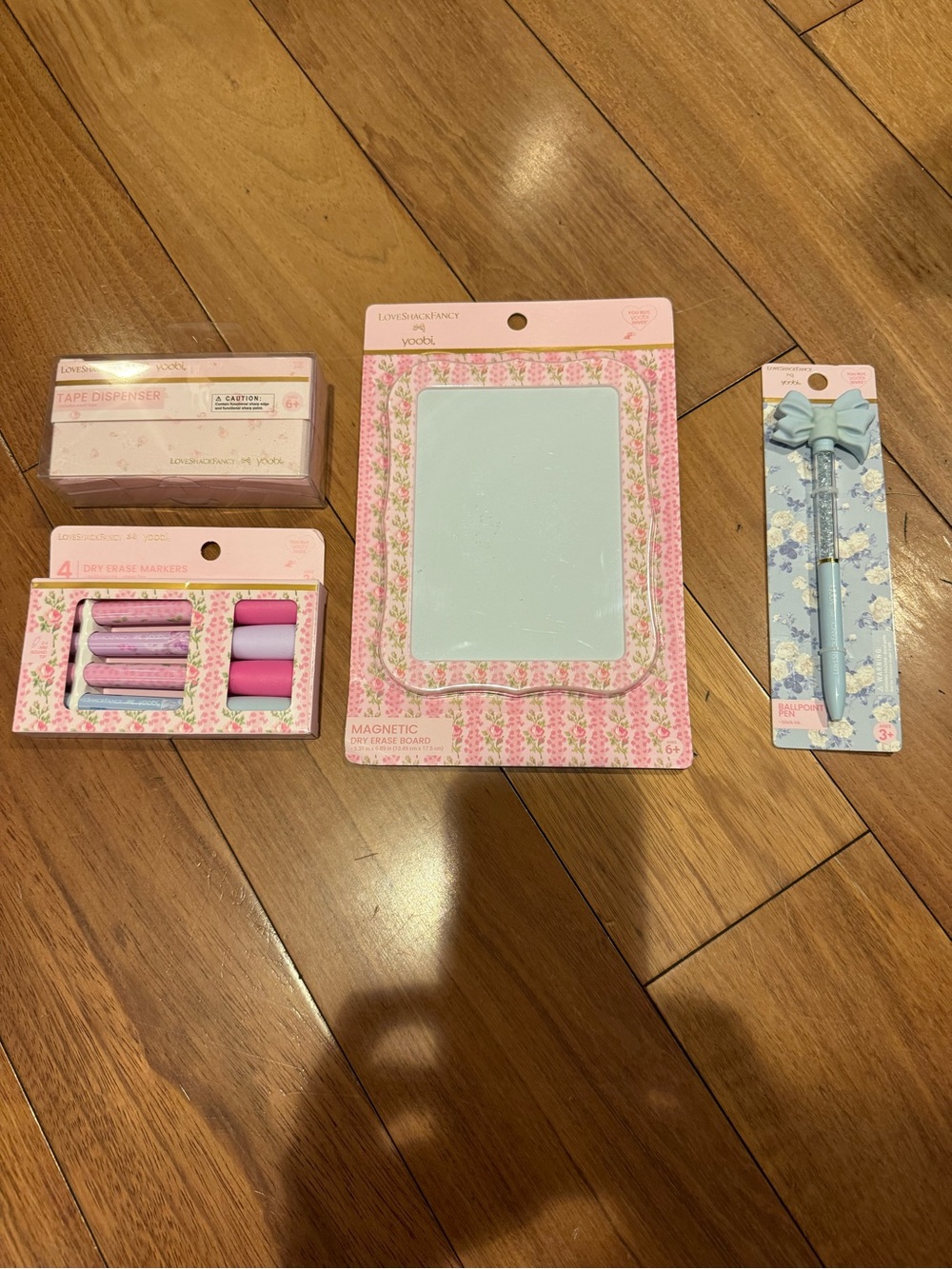 Loveshack Fancy x Target- Dry Erase board, Markers, Tape Dispenser & Pen